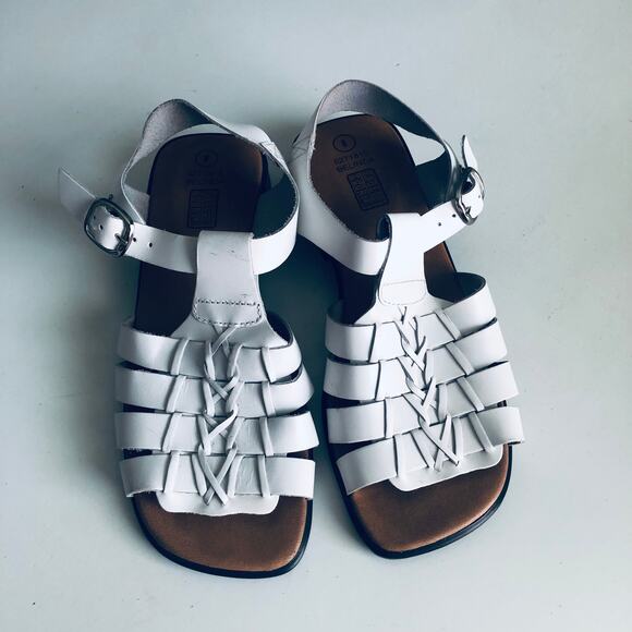 Faded Glory Y2K 90's Square Toe 'Belinda' SZ 8 Huarache Leather Sandal Fisherman - Picture 9 of 9